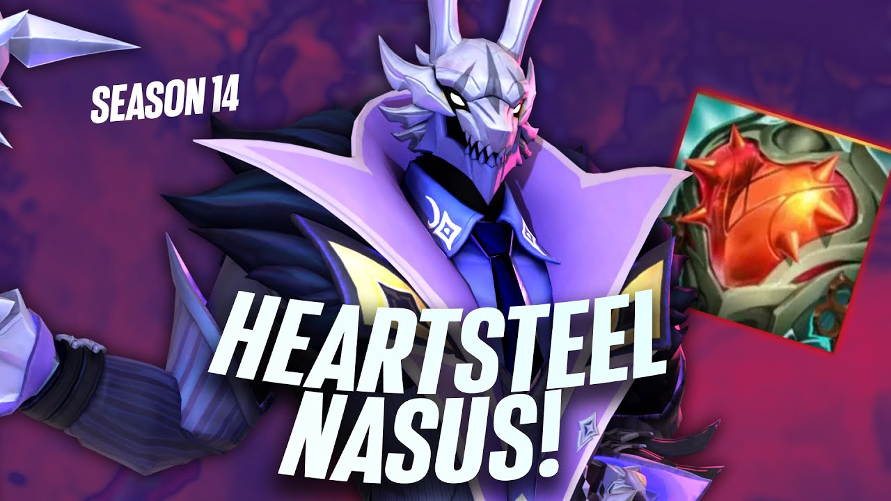 Heartsteel Nasus does some INSANE damage! S14 Nasus build | Carnarius | League of Legends
