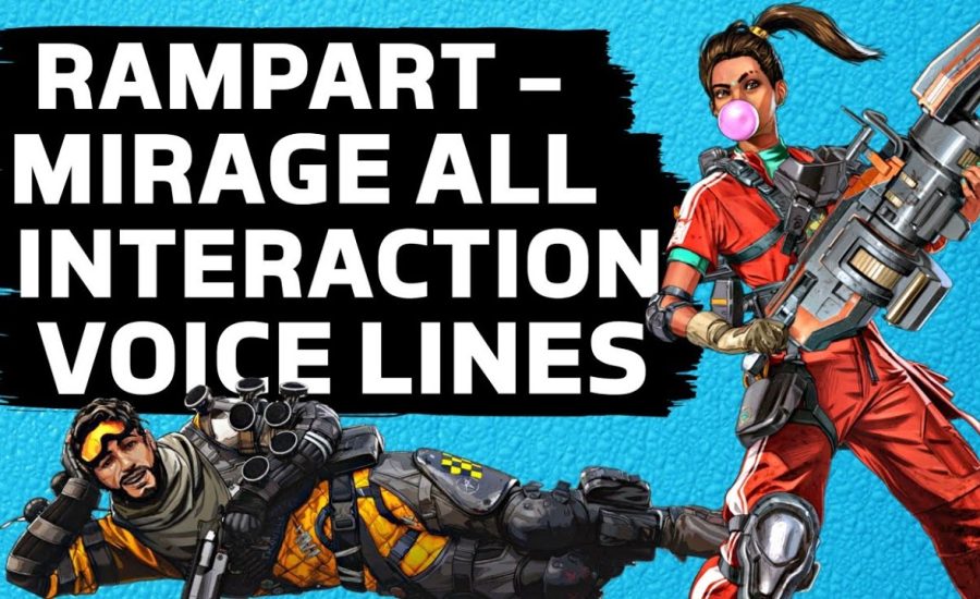 Rampart and Mirage All Interaction Voice Lines | Apex Legends