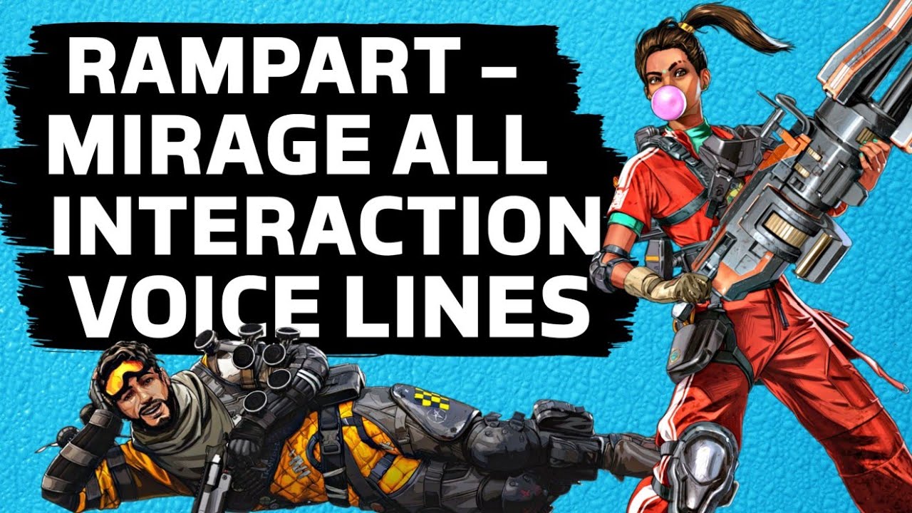 Rampart and Mirage All Interaction Voice Lines | Apex Legends
