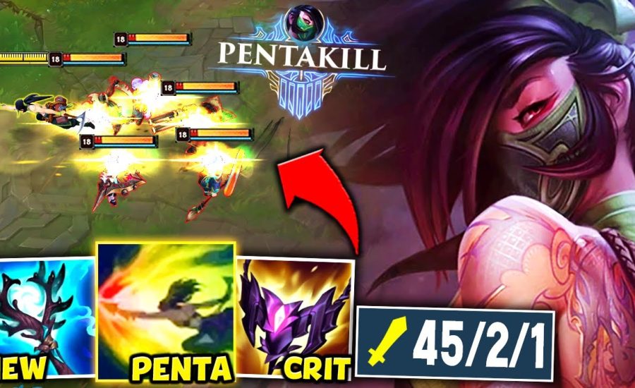 WHEN FULL AP AKALI DROPS 45 KILLS (INSTANT PENTA) - League of Legends