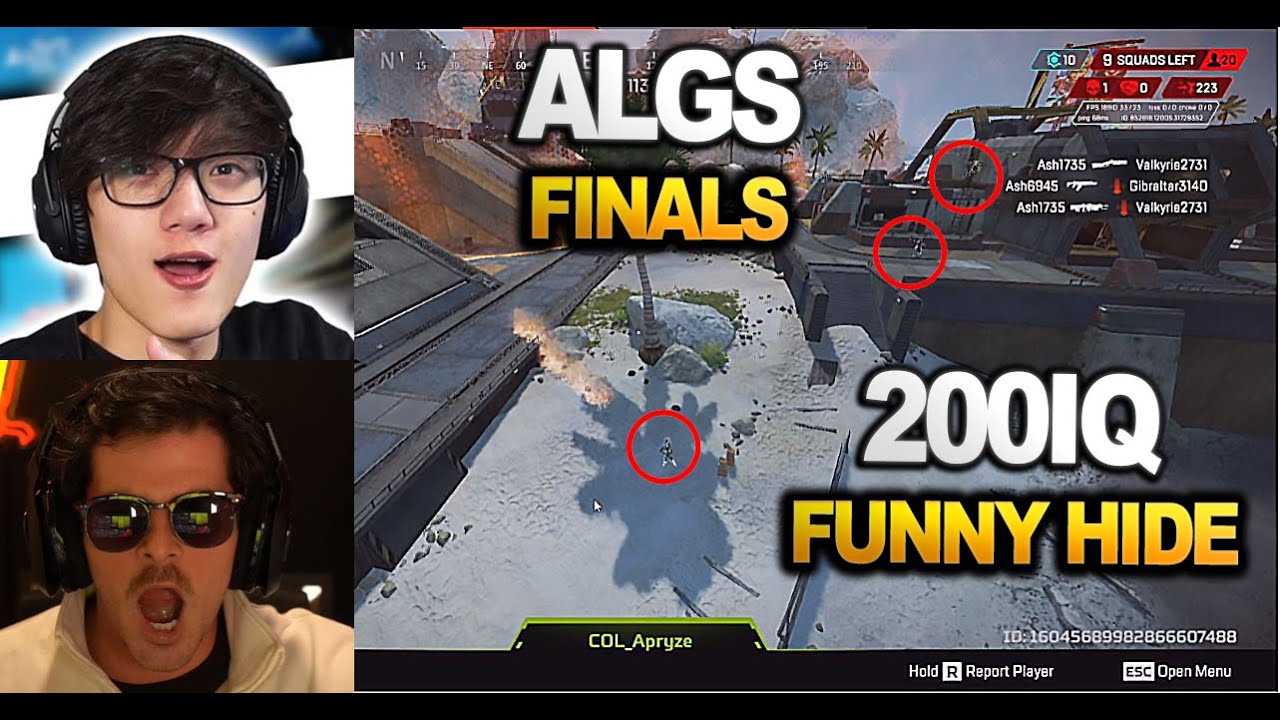 iiTzTimmy shows Apryze how to hide in ALGS FINALS   - Snip3down reacts to apryze  ( apex legends )