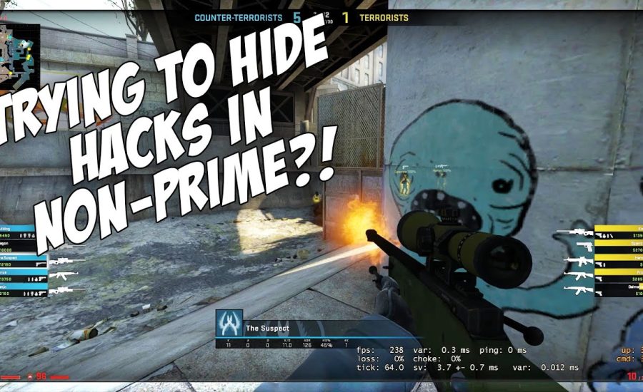 HE TRIED TO HIDE HACKS IN NON-PRIME COMPETITIVE!! | CSGO OVERWATCH
