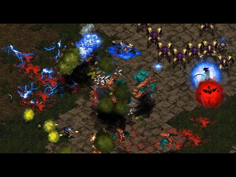 LoCcxitO/ZergbOy (TZ) v landowner/Kingpin (PZ) on Dante's Peak - StarCraft - Brood War REMASTERED