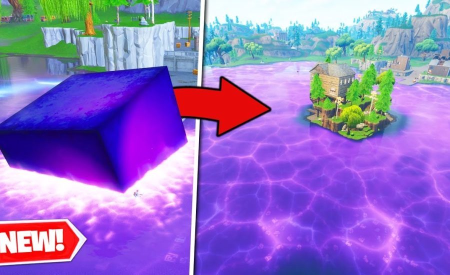 *NEW* CUBE MELTS into LOOT LAKE - Fortnite Battle Royale