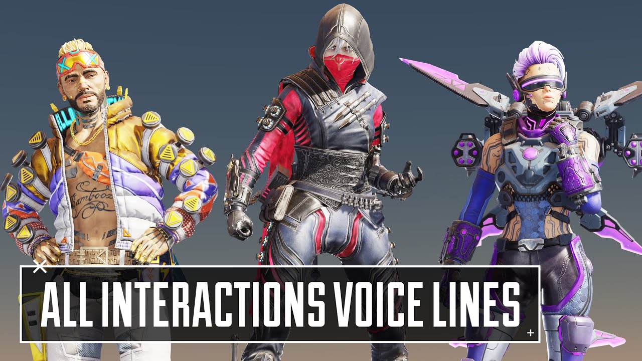 NEW Wraith Mirage Valkyrie and Ash Interactions Voice Lines - Apex Legends