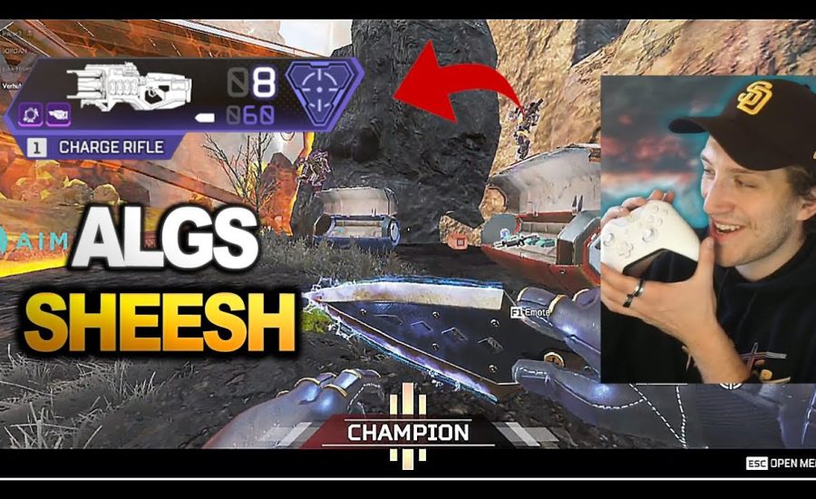 NiceWigg shows How to use the Charge Rifle in algs tournament !! ( apex legends )