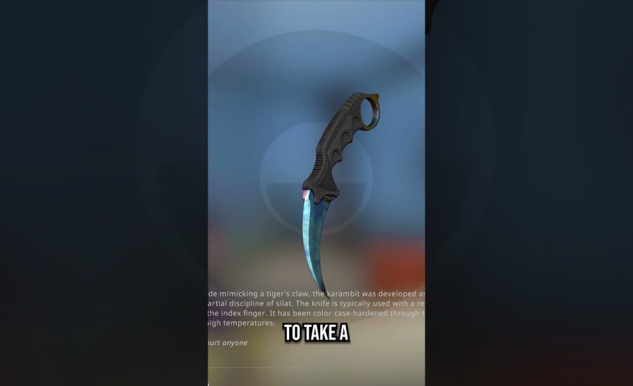 his first knife was a BLUE GEM...