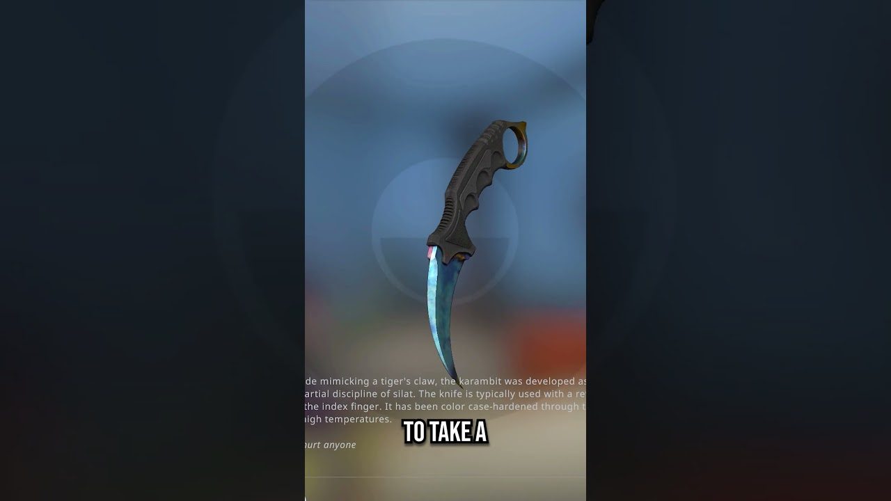 his first knife was a BLUE GEM...