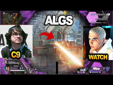 C9 Albralelie tries using the Charge Rifle in algs tournament.. Hal watch party (  apex legends )
