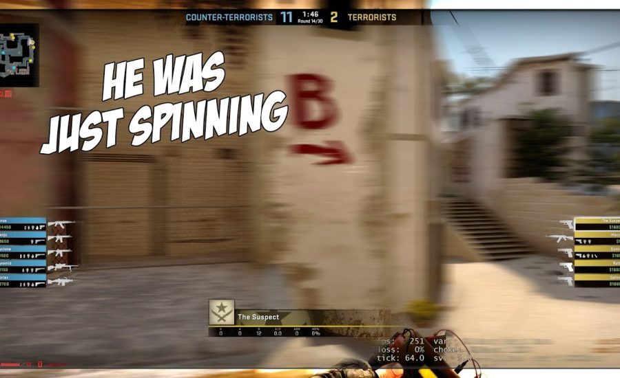 THEY LEGIT JUST SPUN AROUND FOR THE ENTIRE GAME!! | CSGO OVERWATCH