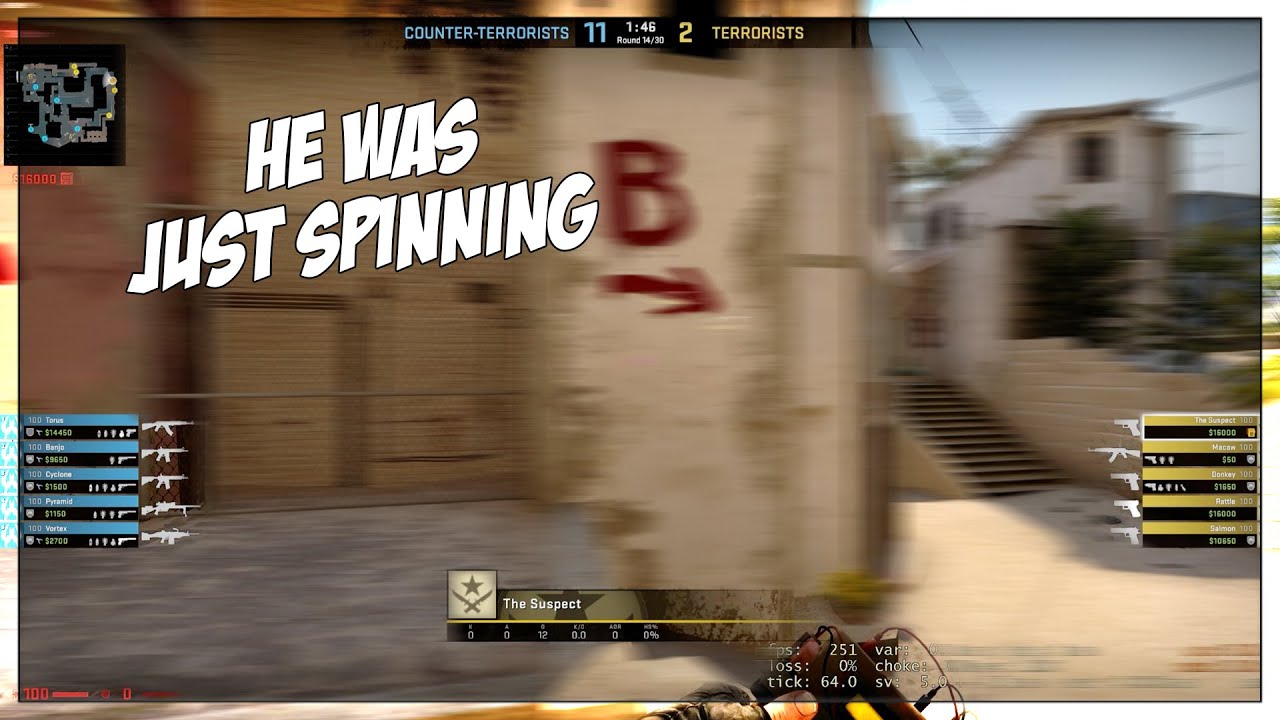 THEY LEGIT JUST SPUN AROUND FOR THE ENTIRE GAME!! | CSGO OVERWATCH