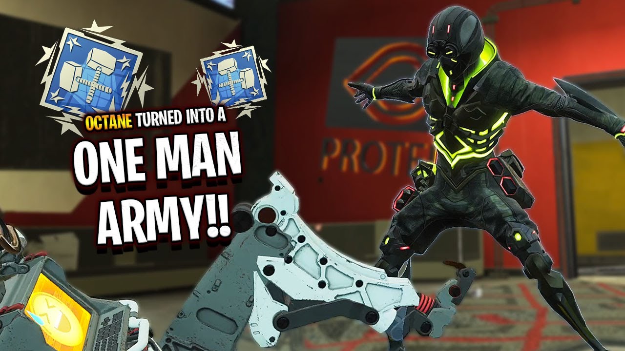 a single OCTANE turned into a ONE MAN ARMY!! - Apex Legends
