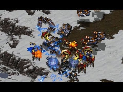 ISLAND SNOW MAP -  dronka87 (P) v AlfiO (T) on Snowbound - StarCraft  - Brood War REMASTERED