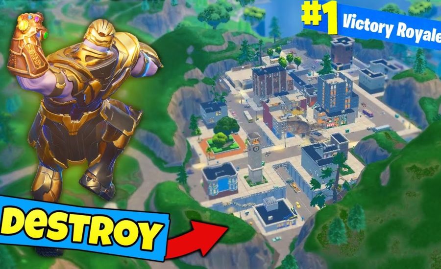 Can THANOS *DESTROY* TILTED TOWERS? - Fortnite Battle Royale