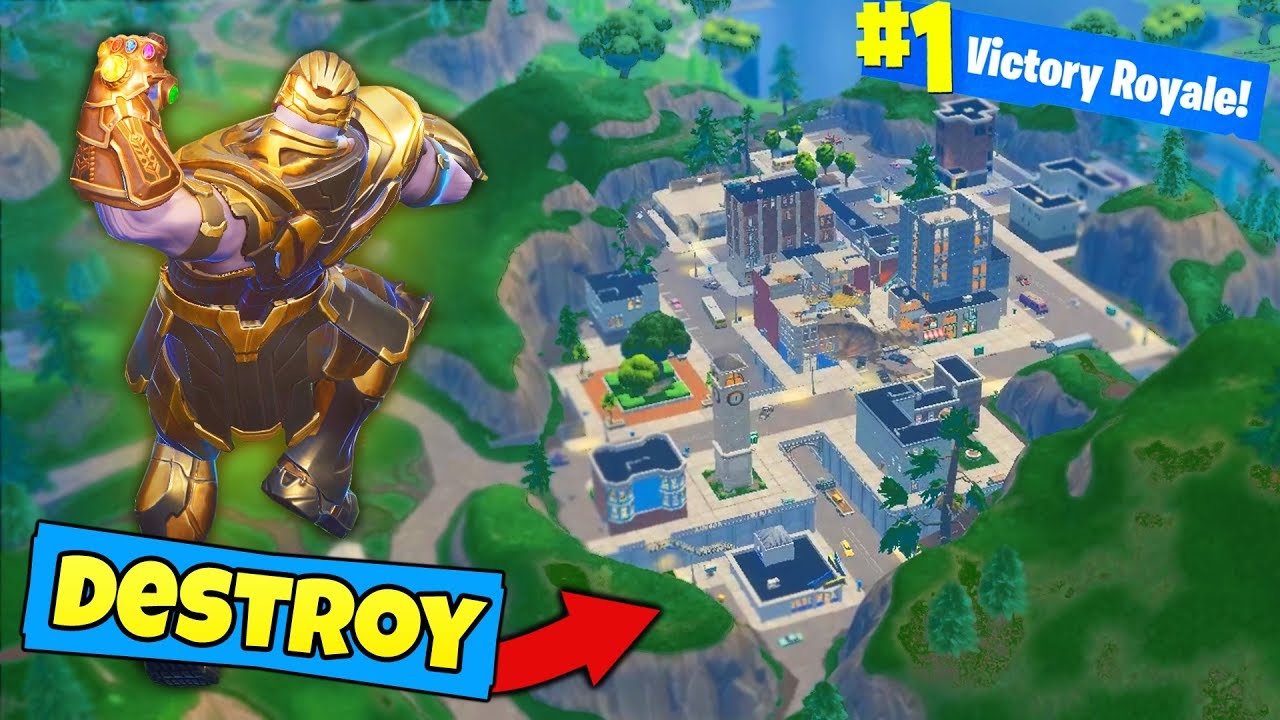 Can THANOS *DESTROY* TILTED TOWERS? - Fortnite Battle Royale