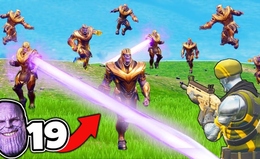 KILLING THANOS 19 TIMES in Fortnite Battle Royale