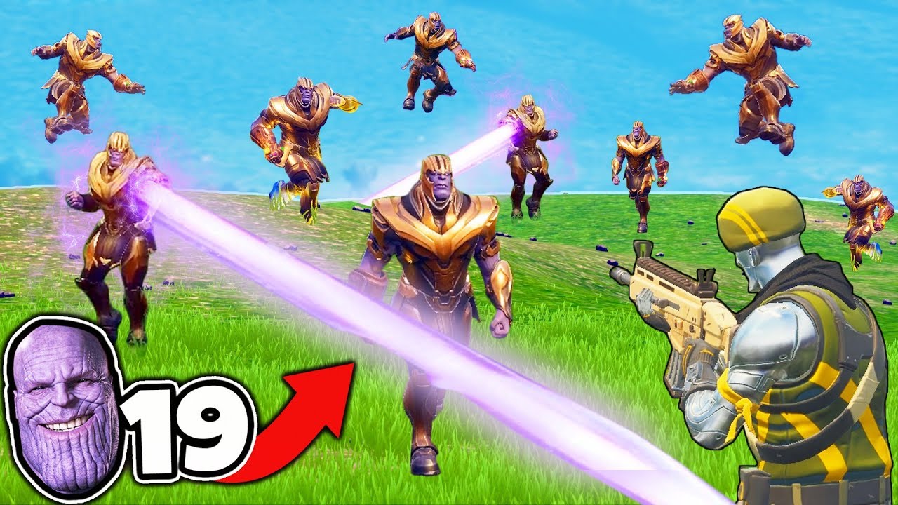 KILLING THANOS 19 TIMES in Fortnite Battle Royale