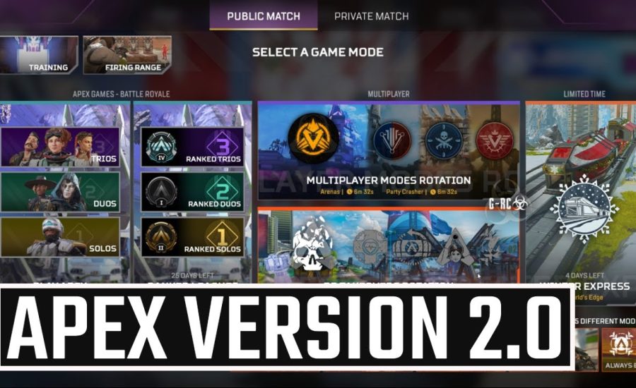 Apex Legends New Game Version 2.0 Event Update