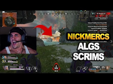 Nickmercs team played pro algs Scrims - GAME 3 - 4 - 5 - 6 ( apex legends )