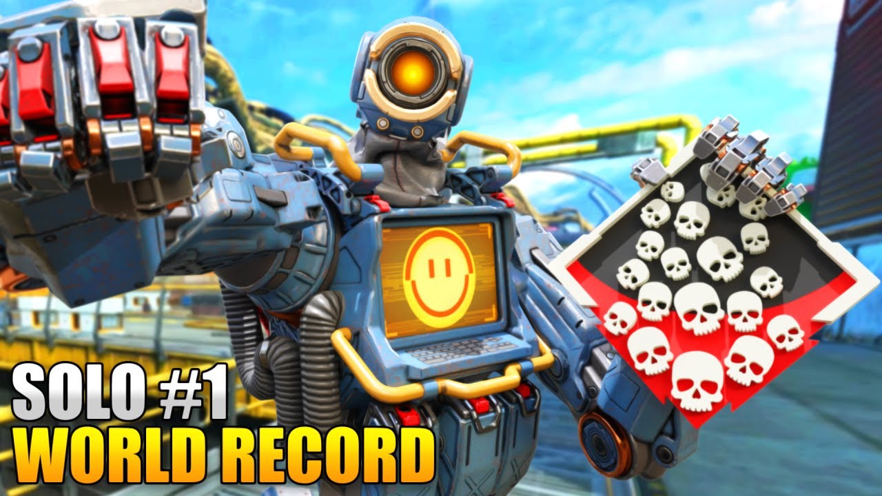 WORLD RECORD SOLO 45 KNOCKS and 8,150 Damage Pathfinder Apex Legends Season 15 Gameplay