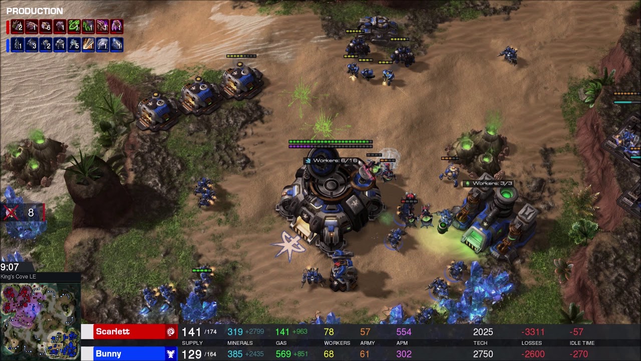 EPIC - Bunny (T) v Scarlett (Z) on King's Cove - StarCraft 2 - Legacy of the Void 2019