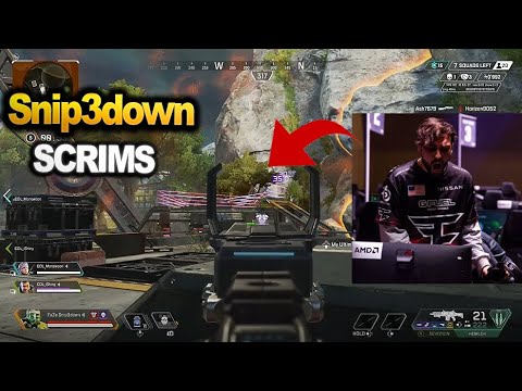 Snip3down tries using the Hemlok in Algs scrims -| Snip3down is back ( apex legends )