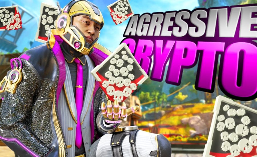 AGRESSIVE Playstyle Crypto 26 KILLS and 6,300 Damage Apex Legends Gameplay Season 16