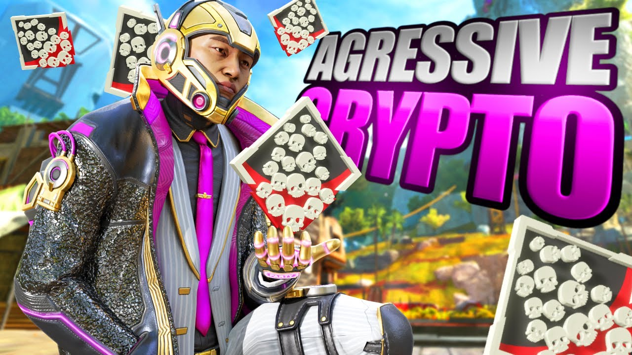 AGRESSIVE Playstyle Crypto 26 KILLS and 6,300 Damage Apex Legends Gameplay Season 16