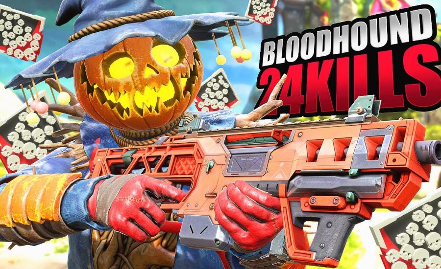 Bloodhound Dropping 24 KILLS and 4K Playing With Randoms Apex Legends Gameplay Season 16