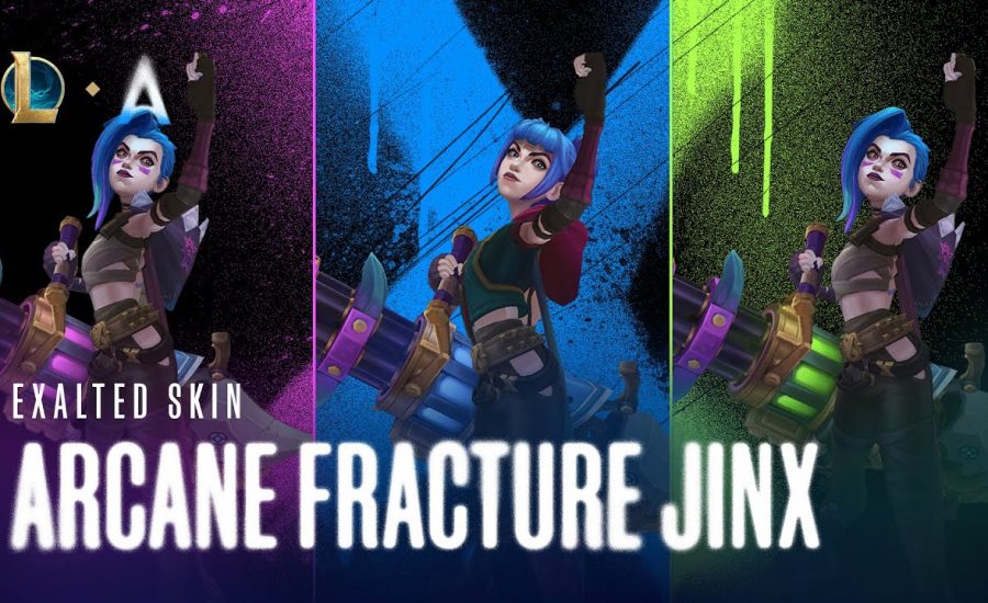 Exalted Skin: Arcane Fractured Jinx | Gameplay - League of Legends