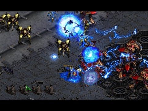 Larva (Z) v mini (P) on Transistor- StarCraft  - Brood War REMASTERED