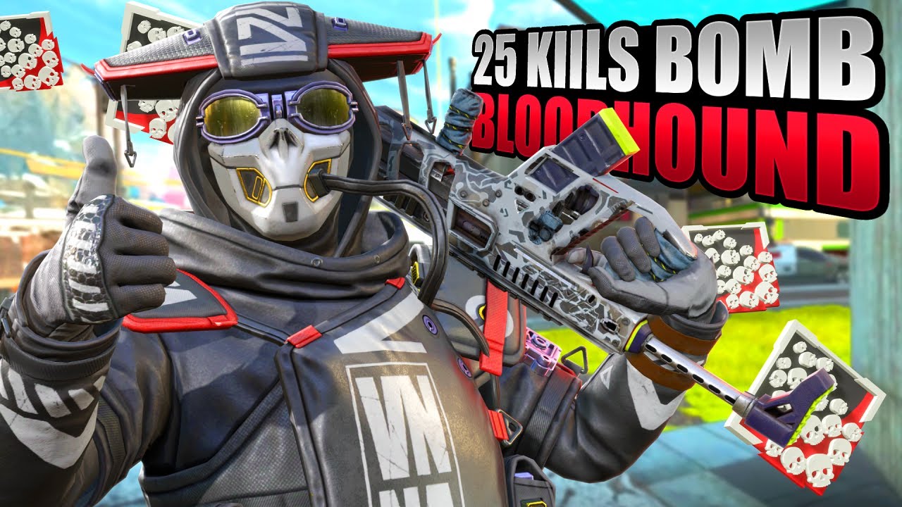 SOLO Bloodhound 25 KILLS and 4,600 Damage Apex Legends Gameplay Season 16