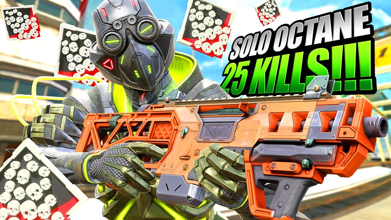 SOLO Octane INSANE 26 KILLS and 6,400 Damage Apex Legends Gameplay Season 16