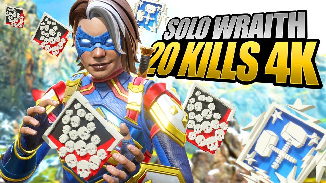 SOLO Wraith vs LOBBY 21 KILLS and 4,300 Damage Apex Legends Gameplay Season 16