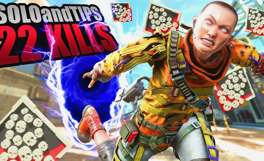 Wraith SOLO 22 KILLS and 4,300 Damage Apex Legends Gameplay Season 15