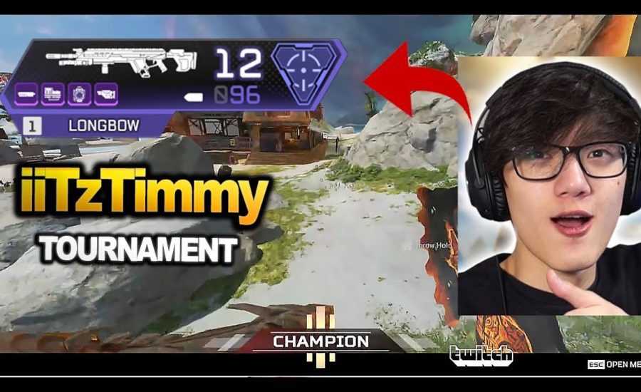 iiTzTimmy tries using LONGBOW in tournament and impresses everyone!!( apex legends )