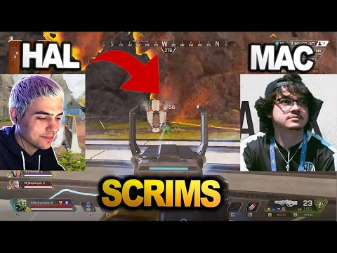 Imperialhal is stuck in the middle of the Albralelie team in scrims !! ( apex legends )