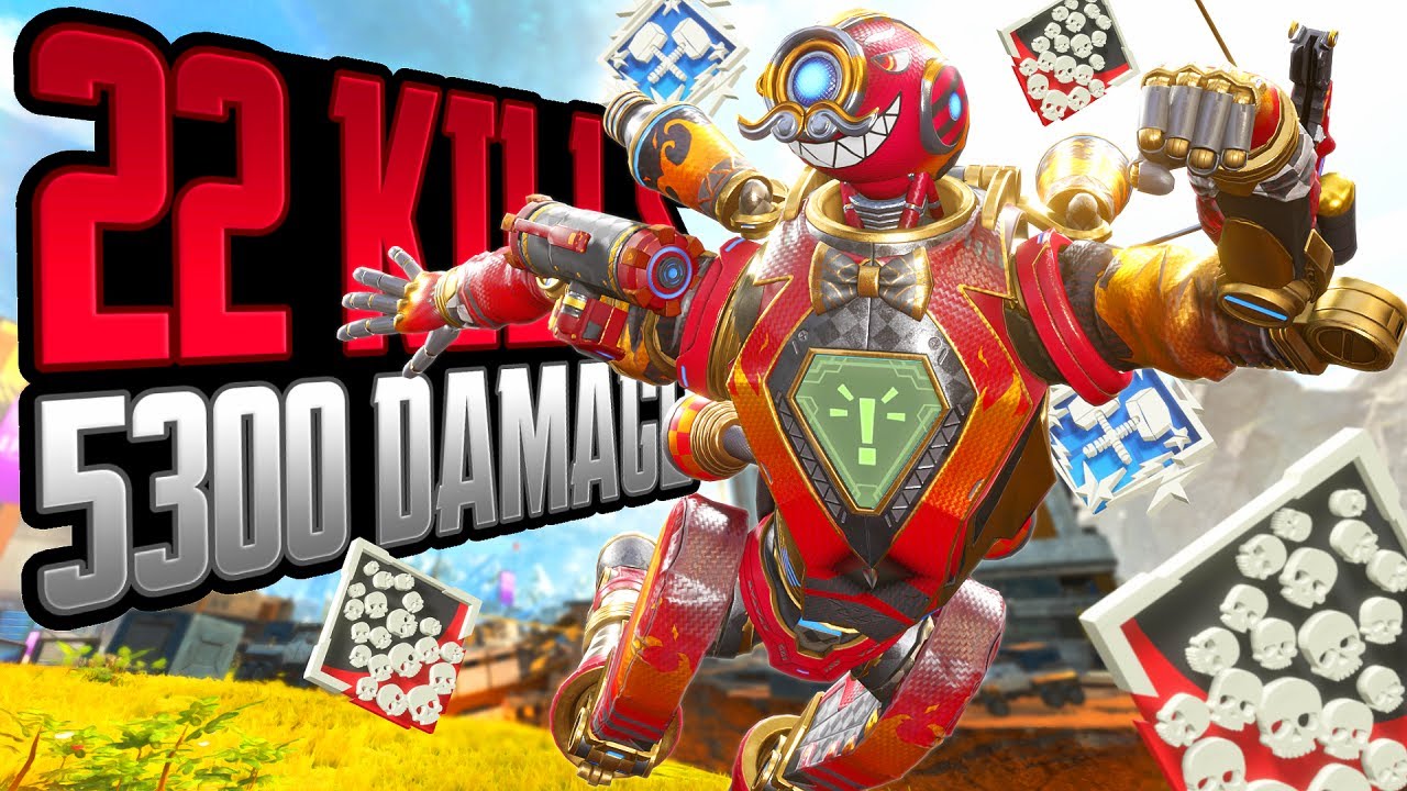 SOLO Pathfinder 22 KILLS and 5,300 Damage Apex Legends Gameplay Season 16