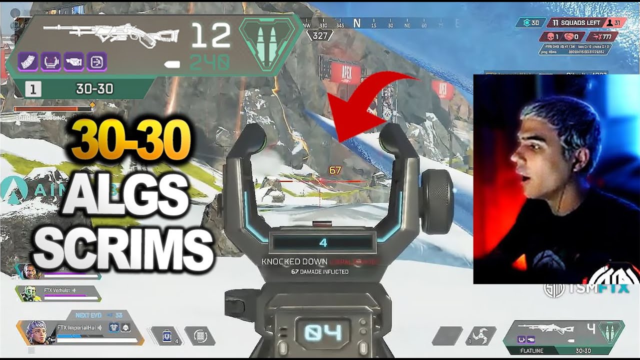 TSM Imperialhal tries using the 30-30 Repeater in algs scrims and and what happens? ( apex legends )