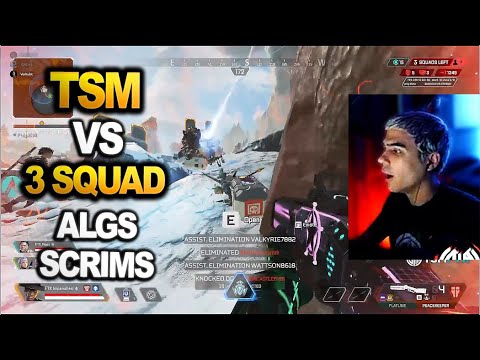 TSM Imperialhal Team vs  Last 3 teams   INSANE CLUTCH IN ALGS SCRIMS !! ( apex legends )