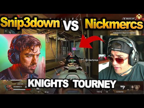 Snip3down team vs Nickmercs team in Knights tourney DAY 2 - 1V1  ( apex legends )