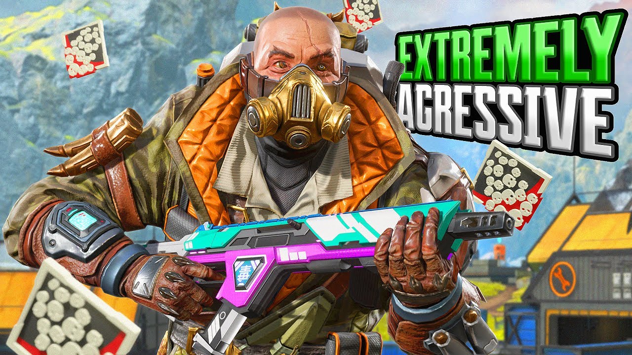 SOLO Caustic AGRESSIVE Playstyle 20 KILLS and 4K Damage