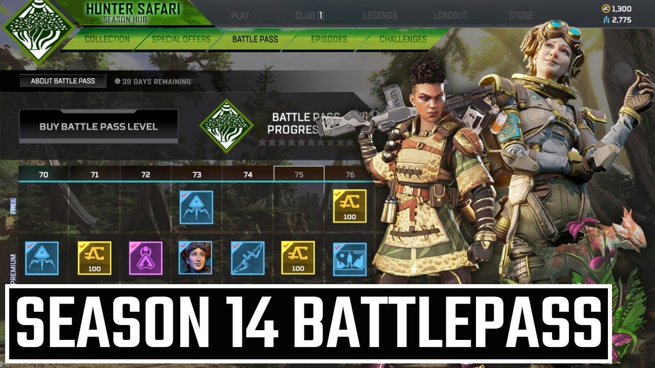 Apex Legends New Season 14 Battlepass Skin Updates