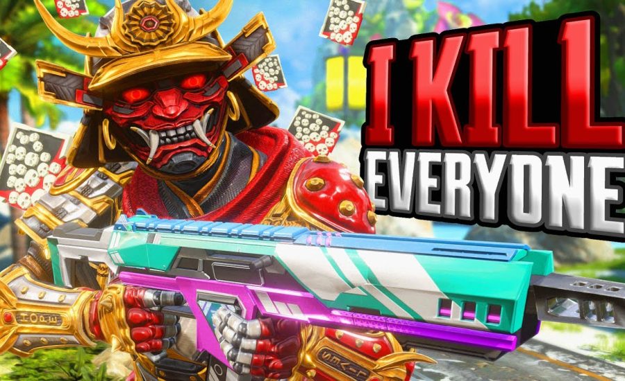 INSANE Wraith SOLO 22 KILLS and 5,200 Damage Apex Legends Gameplay