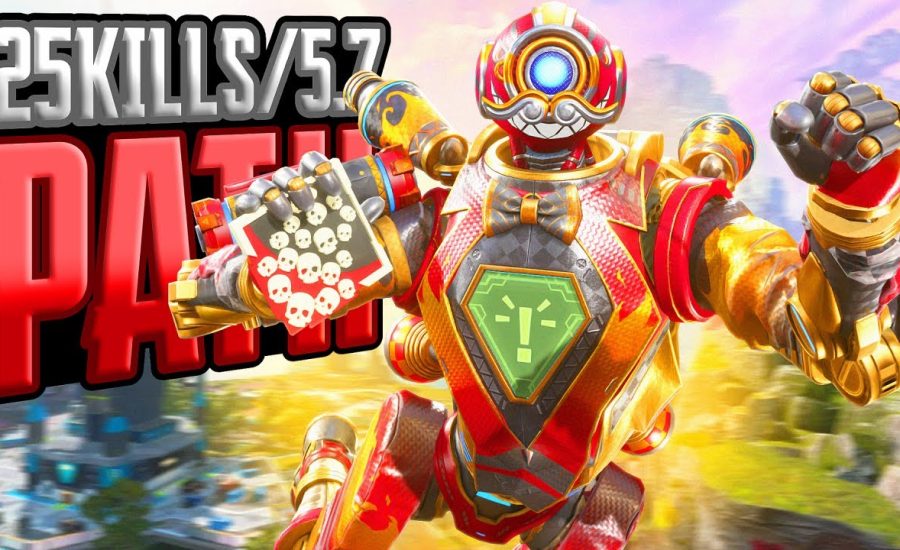 SOLO Pathfinder 25 KILLS and 5,700 Damage Apex Legends Gameplay