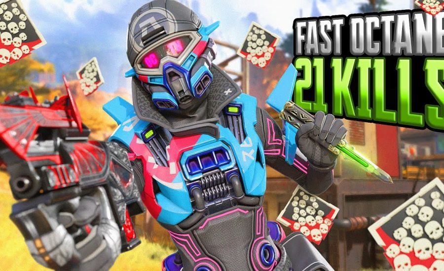 Octane SOLO & 21 KILLS and 4,000 Damage Apex Legends Gameplay Season 18