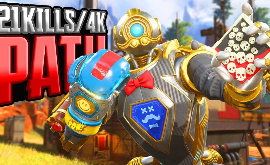 Pathfinder 21 KILLS and 4,000 Damage Apex Legends Gameplay Season 18