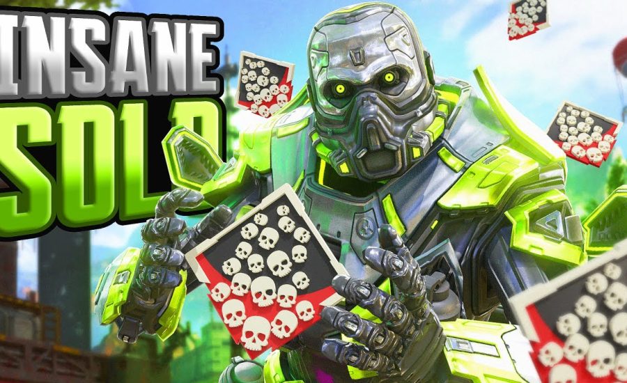 INSANE Caustic SOLO 21 KILLS and 4,300 Damage Apex Legends Gameplay Season 18