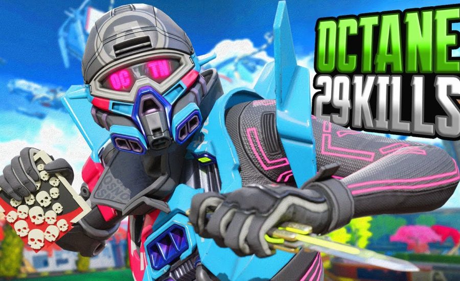 INSANE Octane SOLO & 29 KILLS and 6,100 Damage Apex Legends Gameplay Season 18