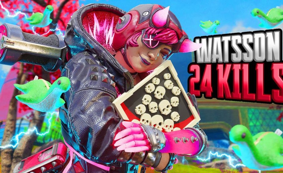 AMAZING Wattson 24 KILLS and 5,600 Damage Apex Legends Gameplay Season 18